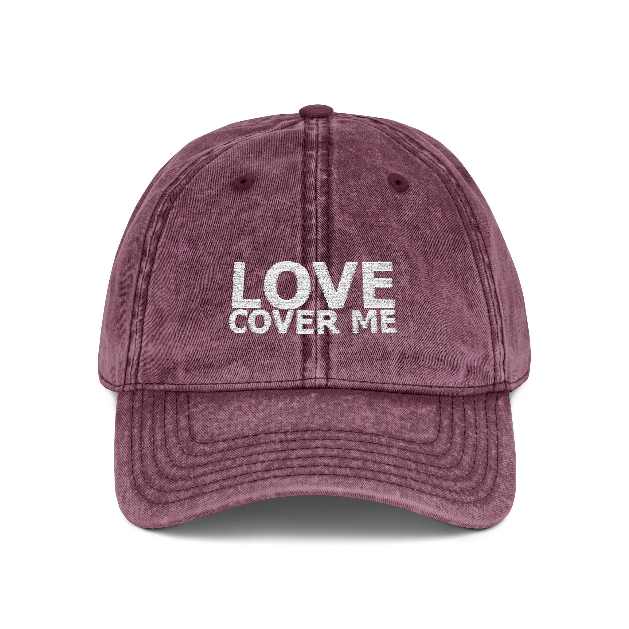 Cap - Embroidered Vintage Baseball Cap from the Gary Lynn Floyd Collection 'Love Cover Me'